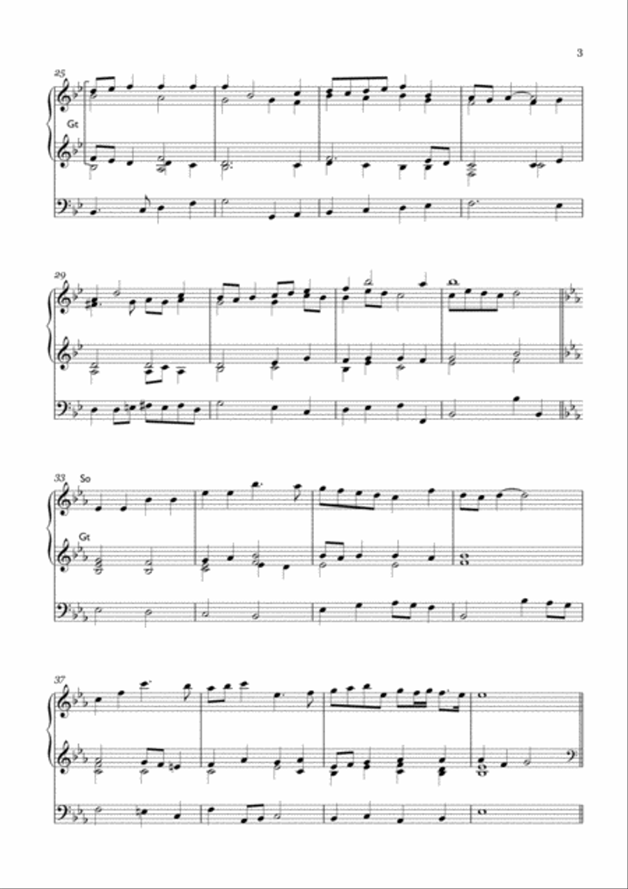 Trumpet Tune in E flat Trumpet scores gallery preview page 3
