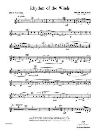 Rhythm of the Winds: 3rd B-flat Clarinet