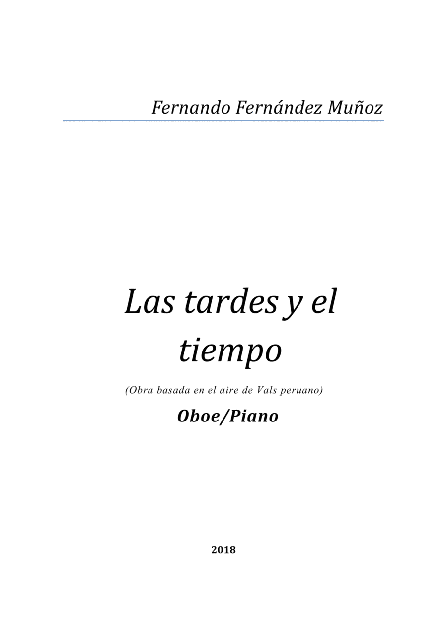 Las tardes y el tiempo Las tardes y el tiempo Piano scores gallery preview page 1