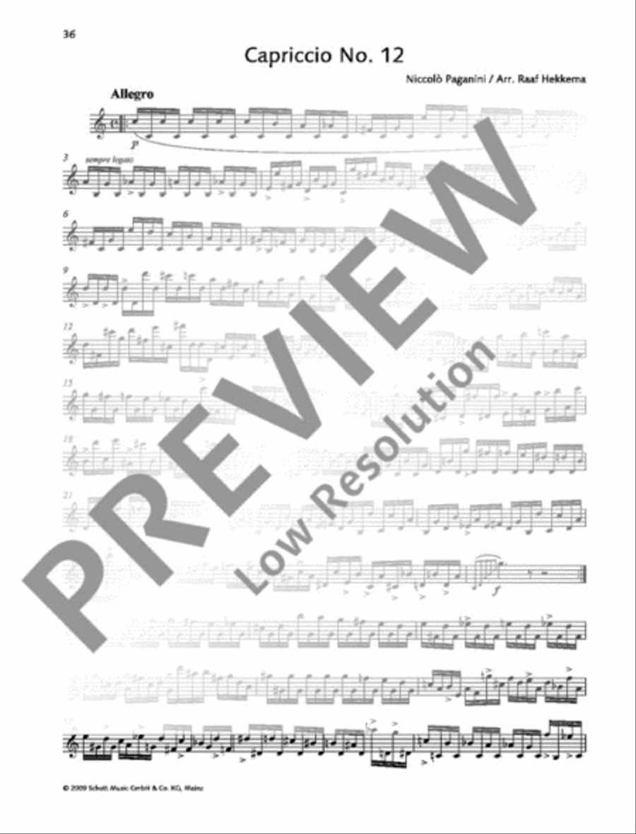 Capriccio No. 12 Soprano Saxophone scores gallery preview page 2