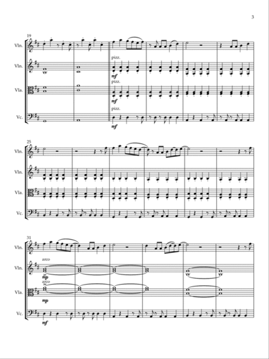 On Melancholy Hill String Trio scores gallery preview page 4