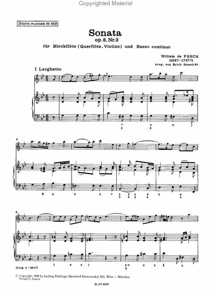 6 Sonaten op. 8, Sonata Nr. 3 g-moll