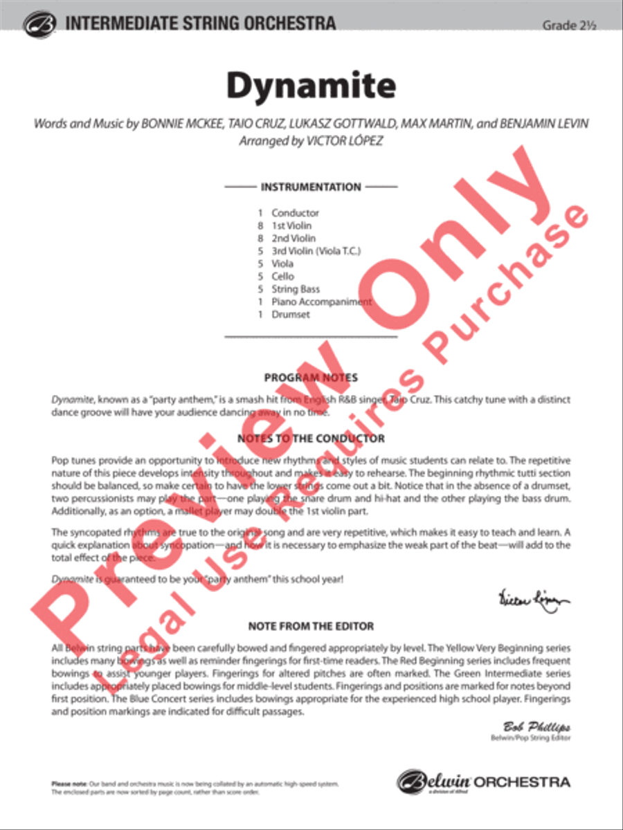 Dynamite String Orchestra scores gallery preview page 2