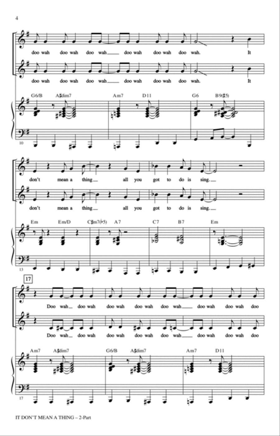 It Don't Mean A Thing (If It Ain't Got That Swing) 2-Part scores gallery preview page 2