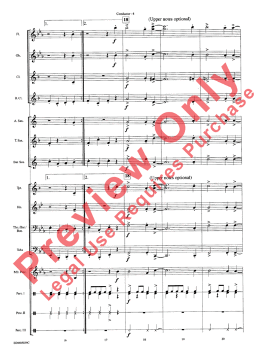 Yo Christmas Tree! (based on O Christmas Tree) Concert Band scores gallery preview page 6