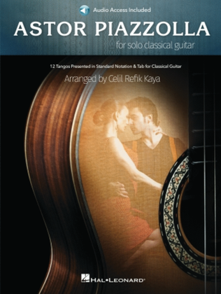Book cover for Astor Piazzolla for Solo Classical Guitar