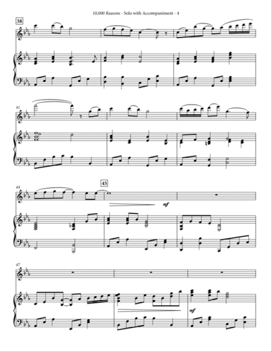 10,000 Reasons (bless The Lord) Flute Solo scores gallery preview page 5