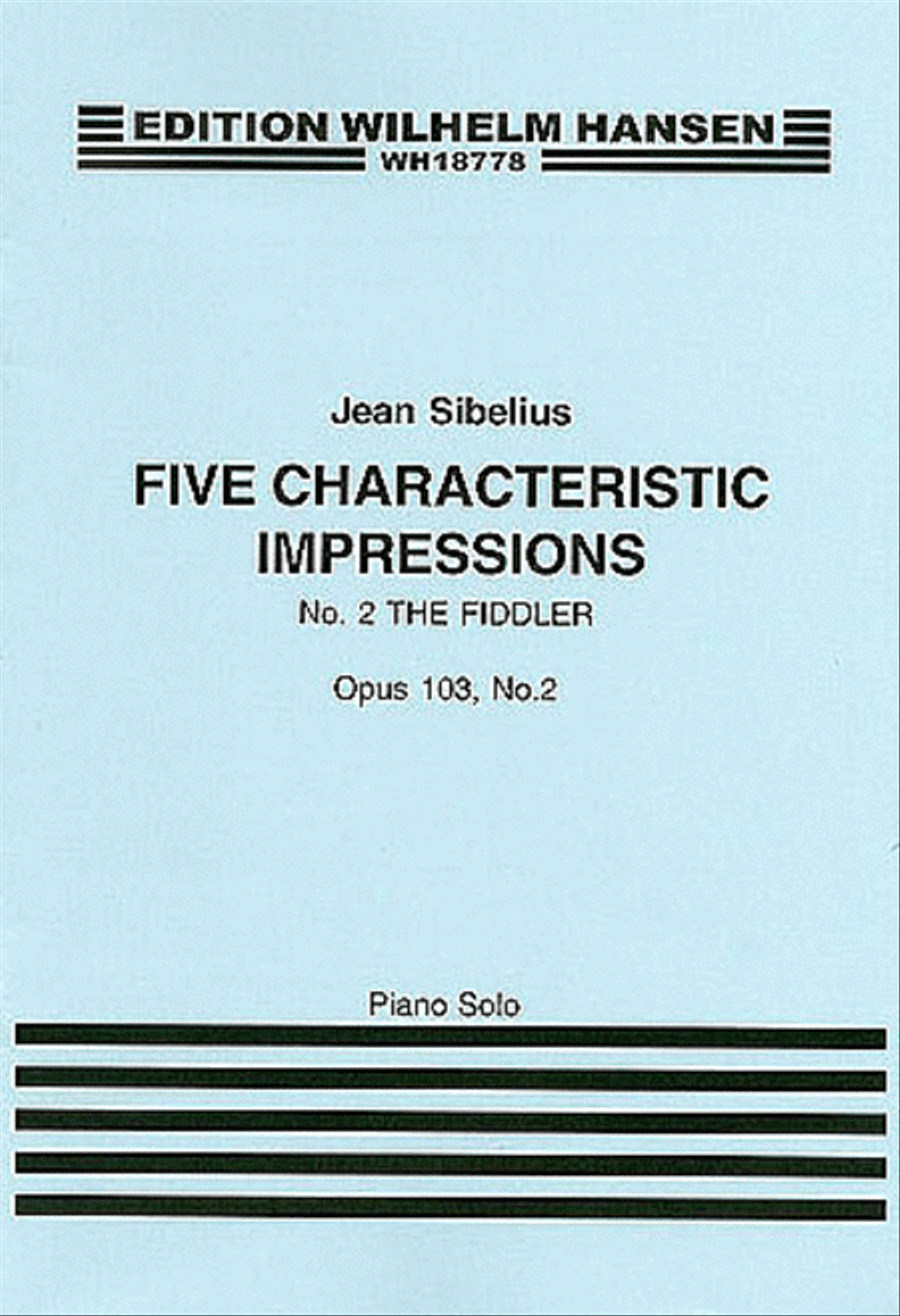 Jean Sibelius: Five Characteristic Impressions Op.103 No.2 - The Fiddler Piano Solo scores gallery preview page 1