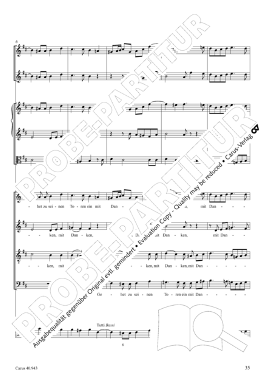 Shout to the Lord, all the earth (Jauchzet dem Herrn, alle Welt) 4-Part scores gallery preview page 42