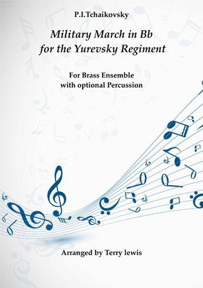 Book cover for Military March in Bb for the Yurevsky Regiment, arranged for Brass Ensemble