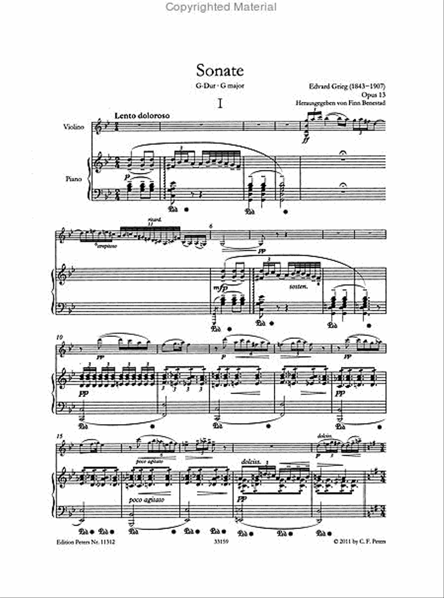 Violin Sonata No. 2 in G Op. 13 Violin Solo scores gallery preview page 4