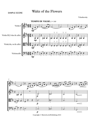 WALTZ OF THE FLOWERS from The Nutcracker, String Trio, Early Intermediate Level for 2 violins and ce