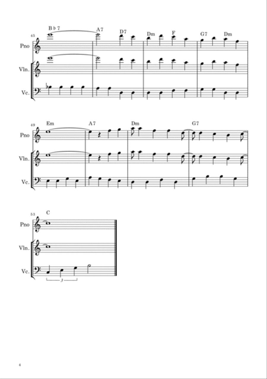 Cheek To Cheek Piano Trio scores gallery preview page 4