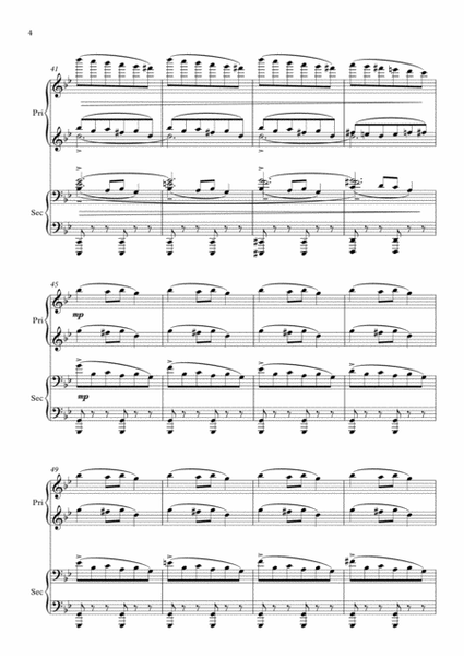 Carol of the Bells "Shchedryk" for 1 piano 4 hands