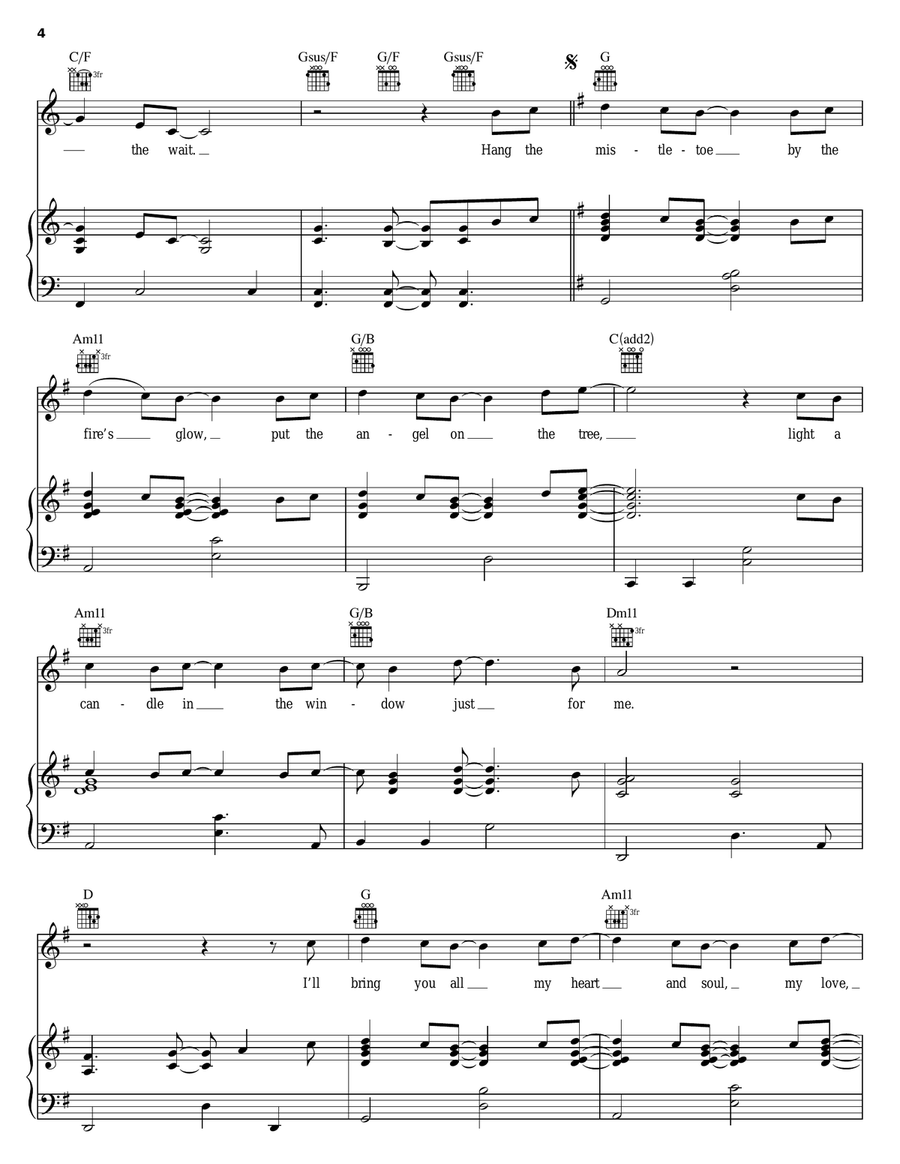 Coming Home For Christmas Piano, Vocal, Guitar scores gallery preview page 4