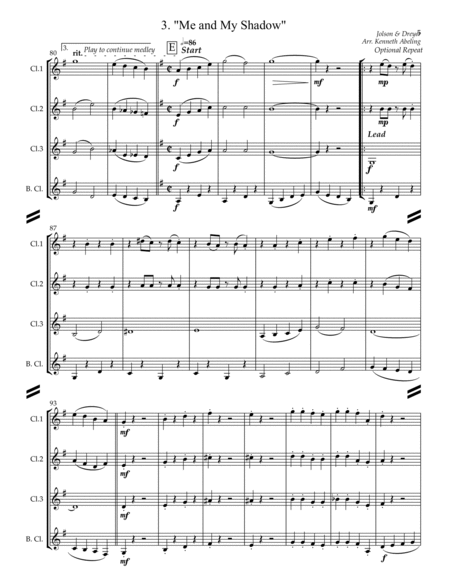 Sing-along Medley #3 (for Clarinet Quartet)