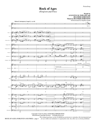 Rock of Ages (Forgiven and Free) - Full Score