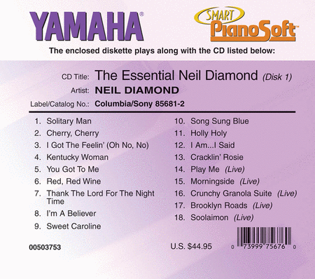The Essential Neil Diamond (2-Disk Set) - Piano Software