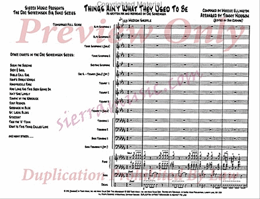 Things Ain't What They Used To Be Jazz Ensemble scores gallery preview page 2