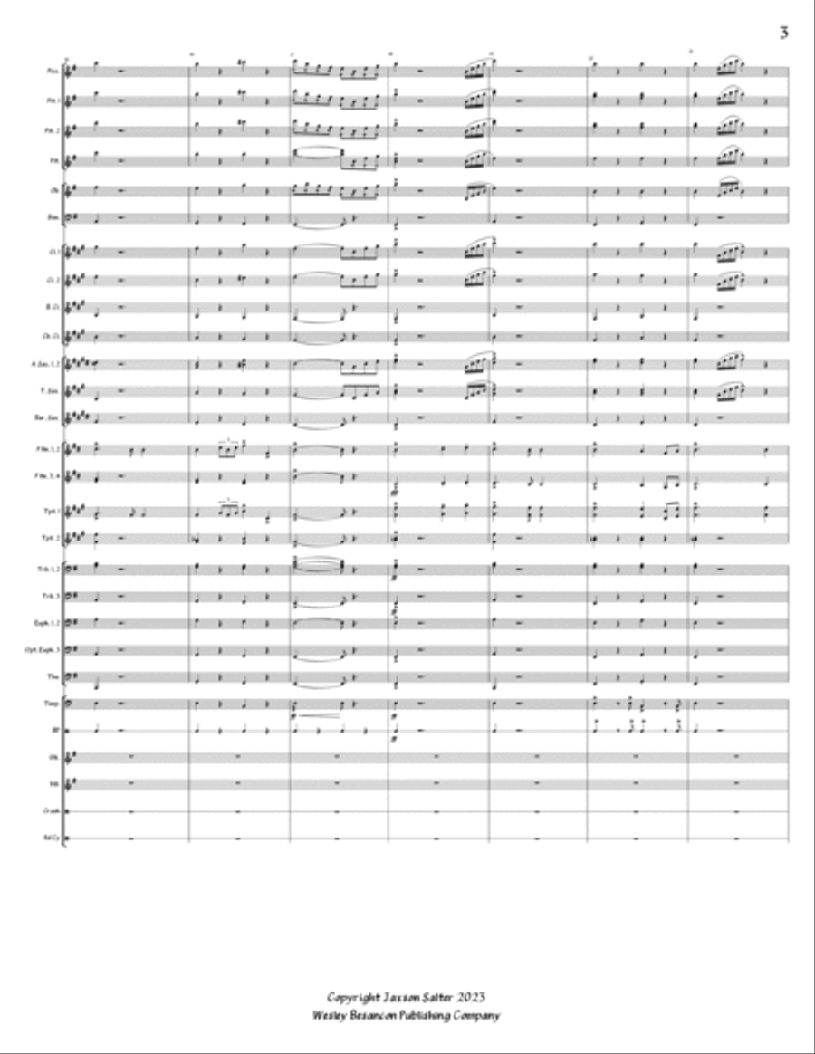 New World Symphony - Mvt 4 - Wind Ensemble - Score and Parts - Score Only Concert Band scores gallery preview page 3