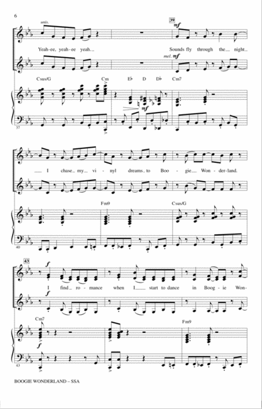 Boogie Wonderland SSA scores gallery preview page 5