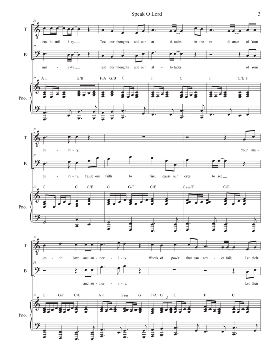 Speak O Lord Tenor Voice scores gallery preview page 3