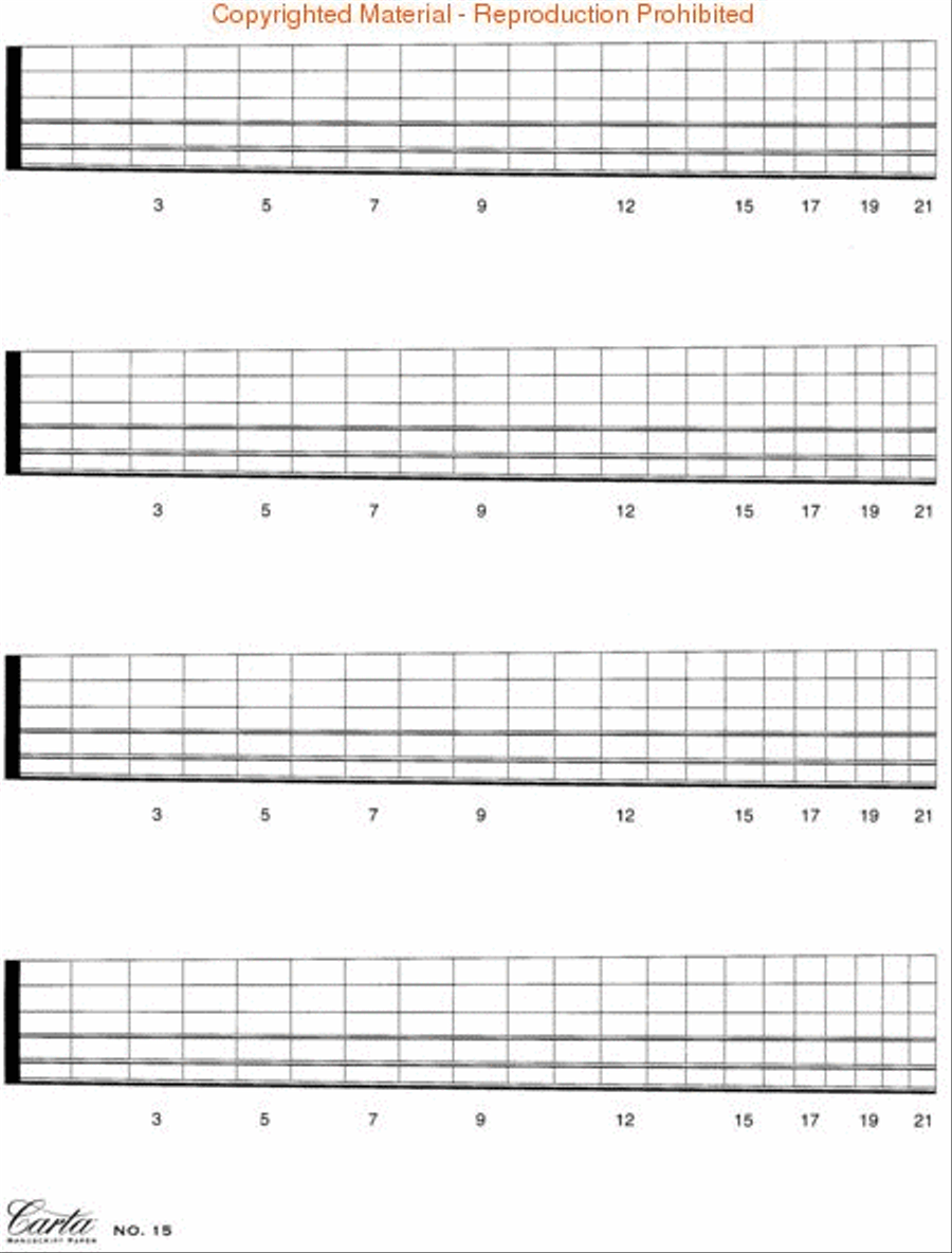 Carta Manuscript Paper No. 15 - Guitar Staff Paper scores gallery preview page 2