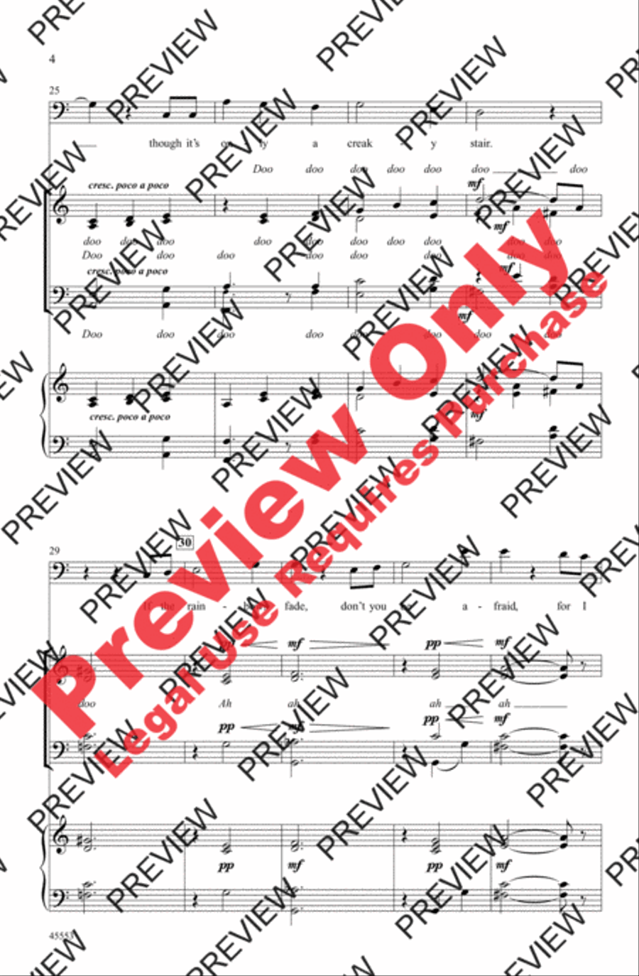 I'll Be There 4-Part scores gallery preview page 4