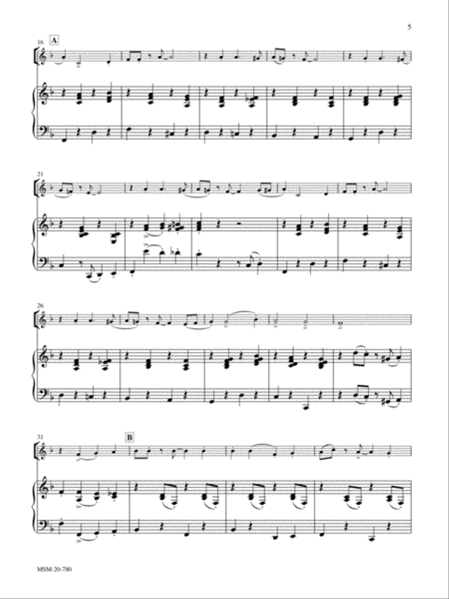 Down by the Riverside Six Songs for Saxophone & Piano Alto Saxophone scores gallery preview page 4