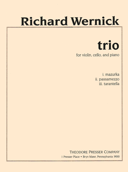 Richard Wernick: Trio