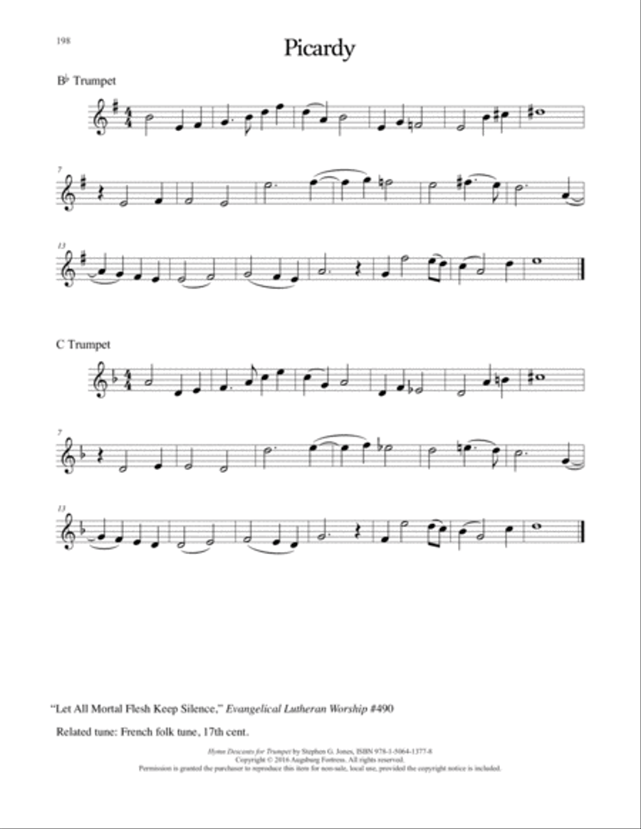 Hymn Descants for Trumpet C Trumpet scores gallery preview page 199
