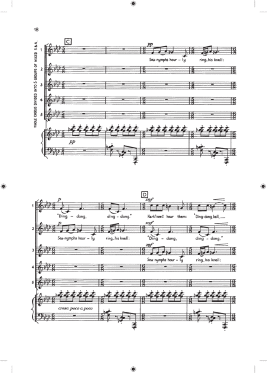 A Shakespeare Sequence SSAA scores gallery preview page 6