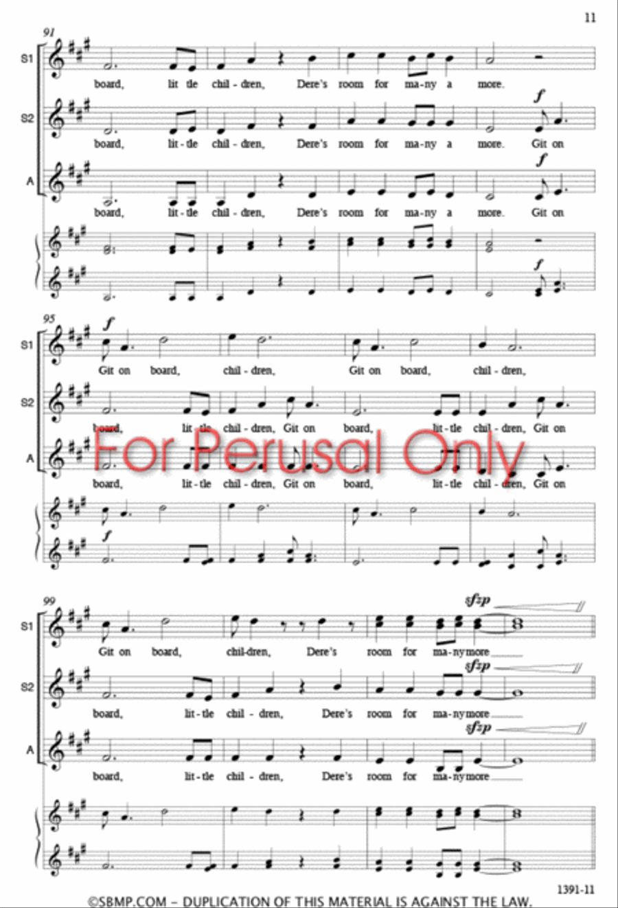 Gospel Train - SSA Octavo SSA scores gallery preview page 10