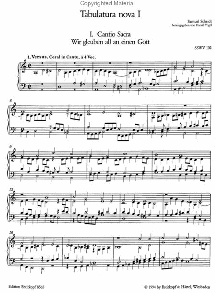Tabulatura Nova Harpsichord scores gallery preview page 2