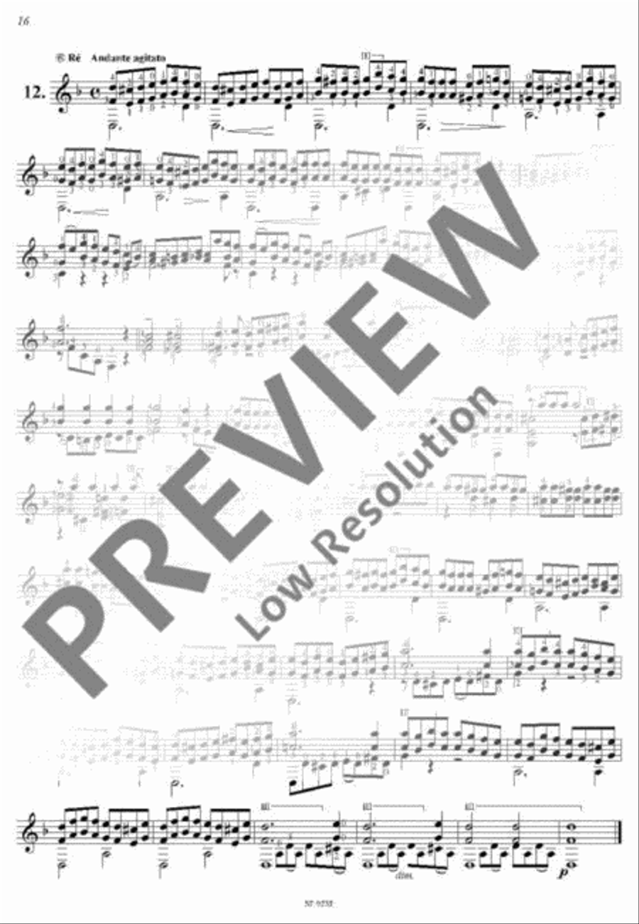 24 Selected Studies Classical Guitar scores gallery preview page 17