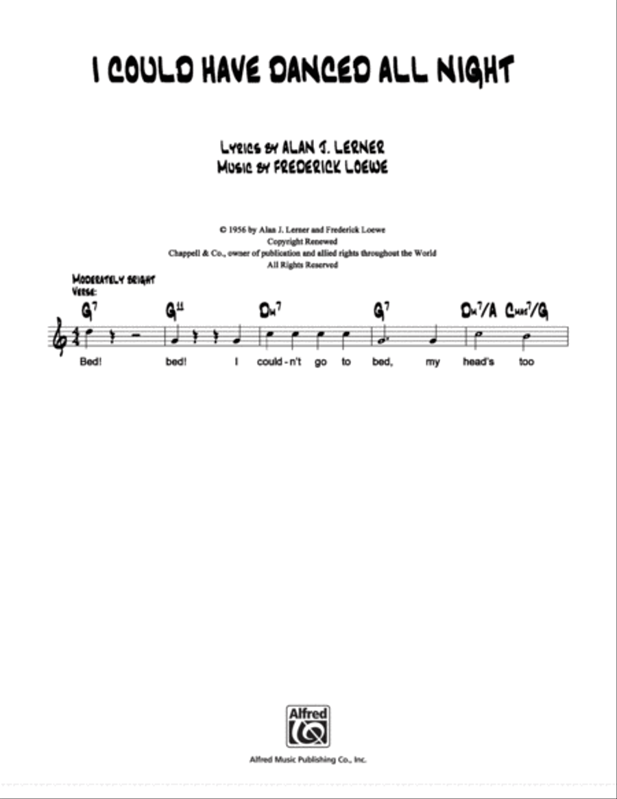 I Could Have Danced All Night School and Community scores gallery preview page 1