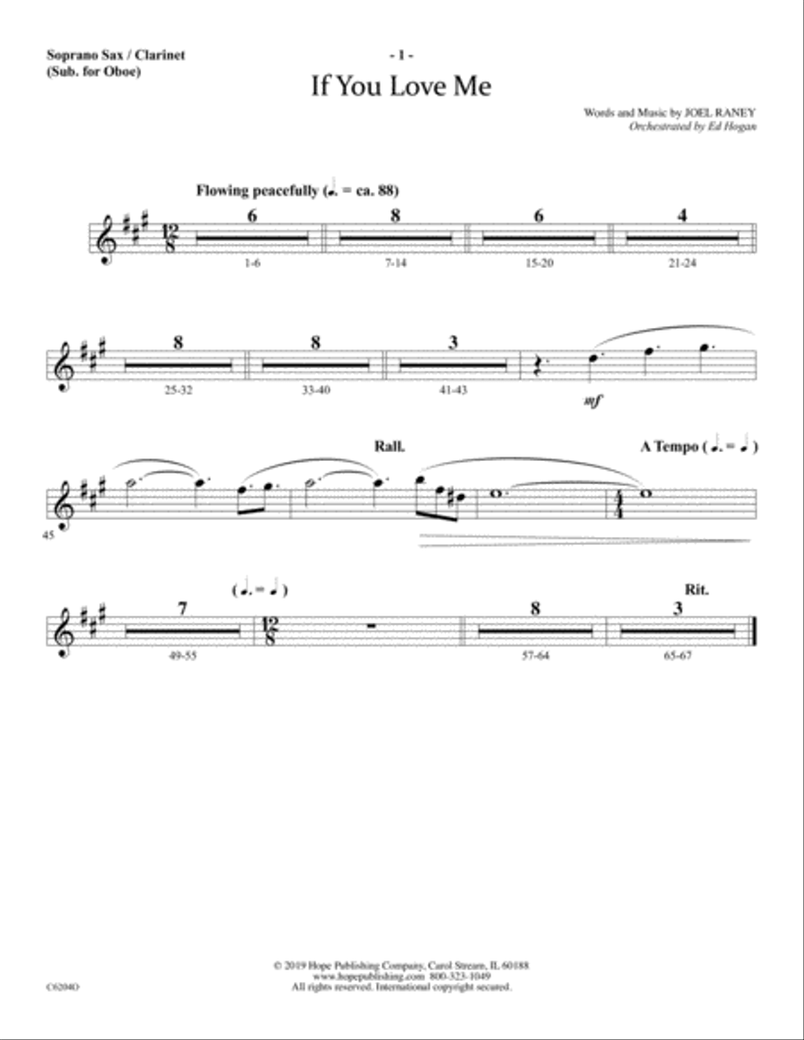 If You Love Me Choir scores gallery preview page 20