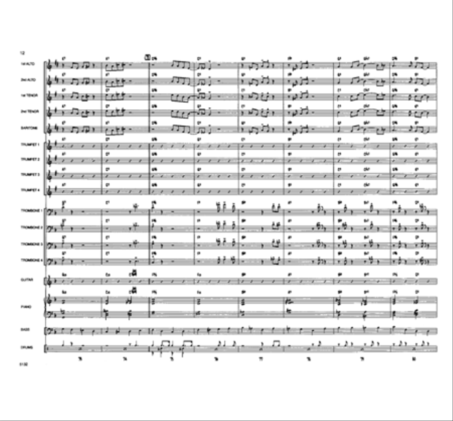A Shuffle for Uncle Guido Jazz Ensemble scores gallery preview page 11