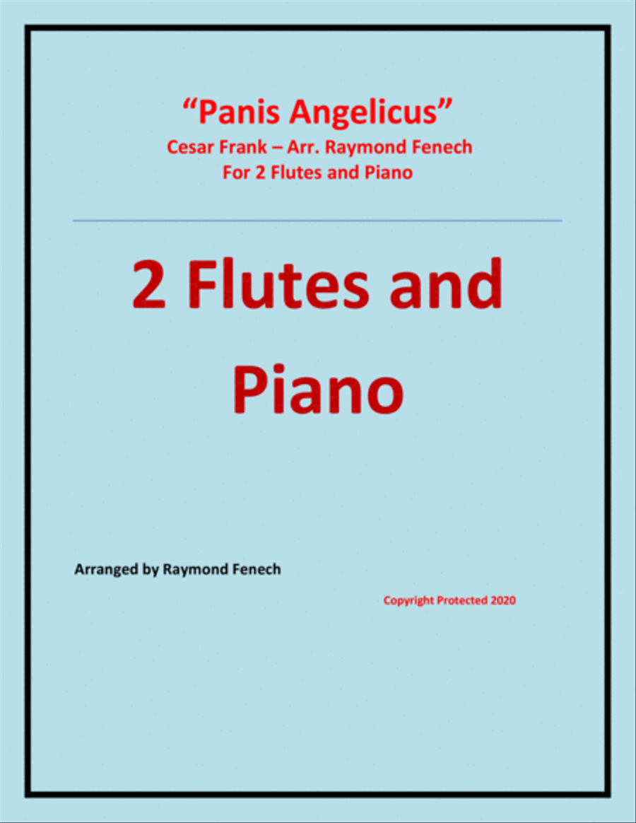 Panis Angelicus - 2 Flutes and Piano Flute Duet scores gallery preview page 1