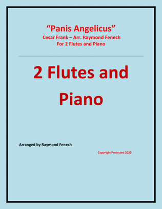 Book cover for Panis Angelicus - 2 Flutes and Piano