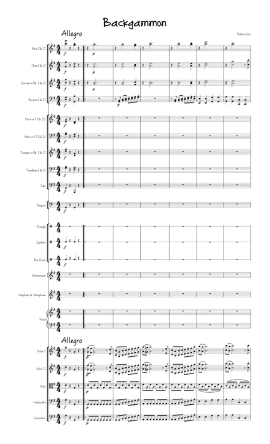Backgammon Backgammon Full Orchestra scores gallery preview page 2