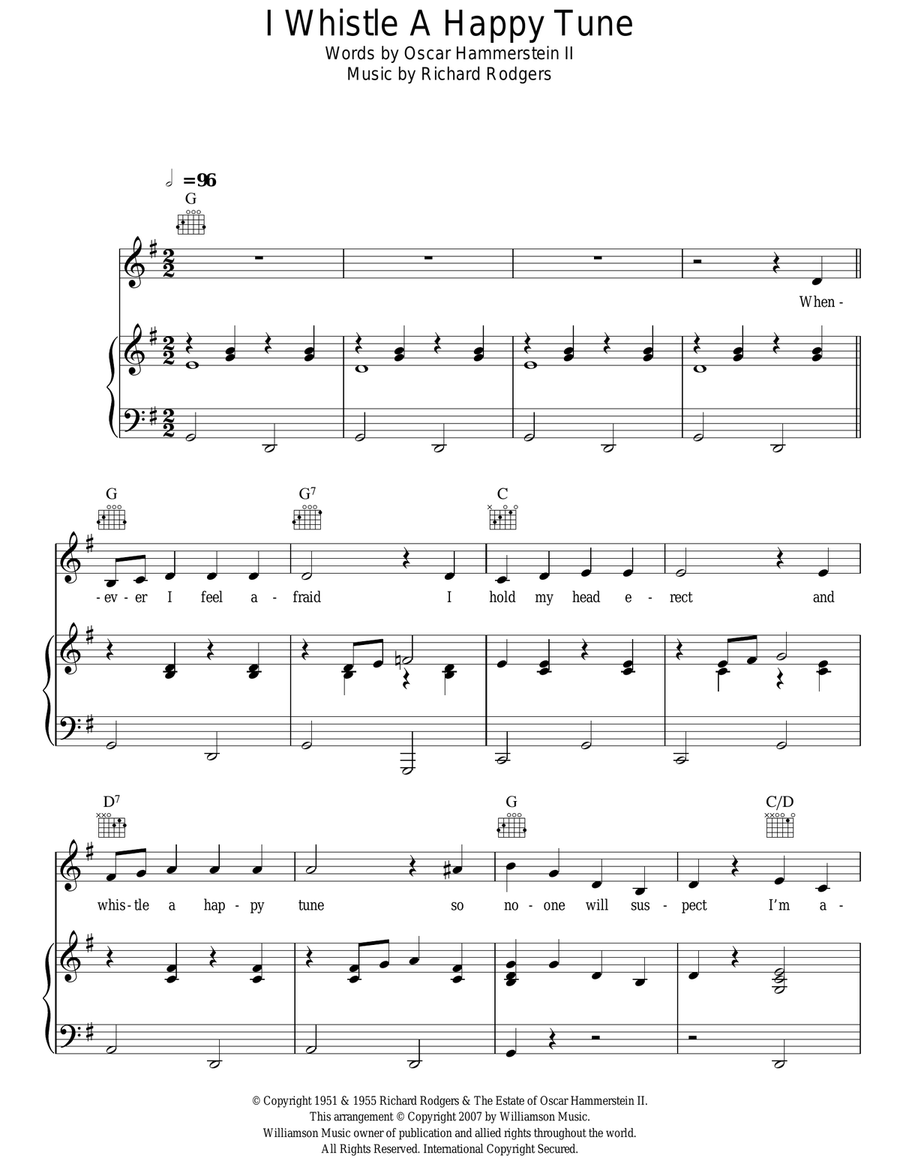 I Whistle A Happy Tune Guitar scores gallery preview page 1
