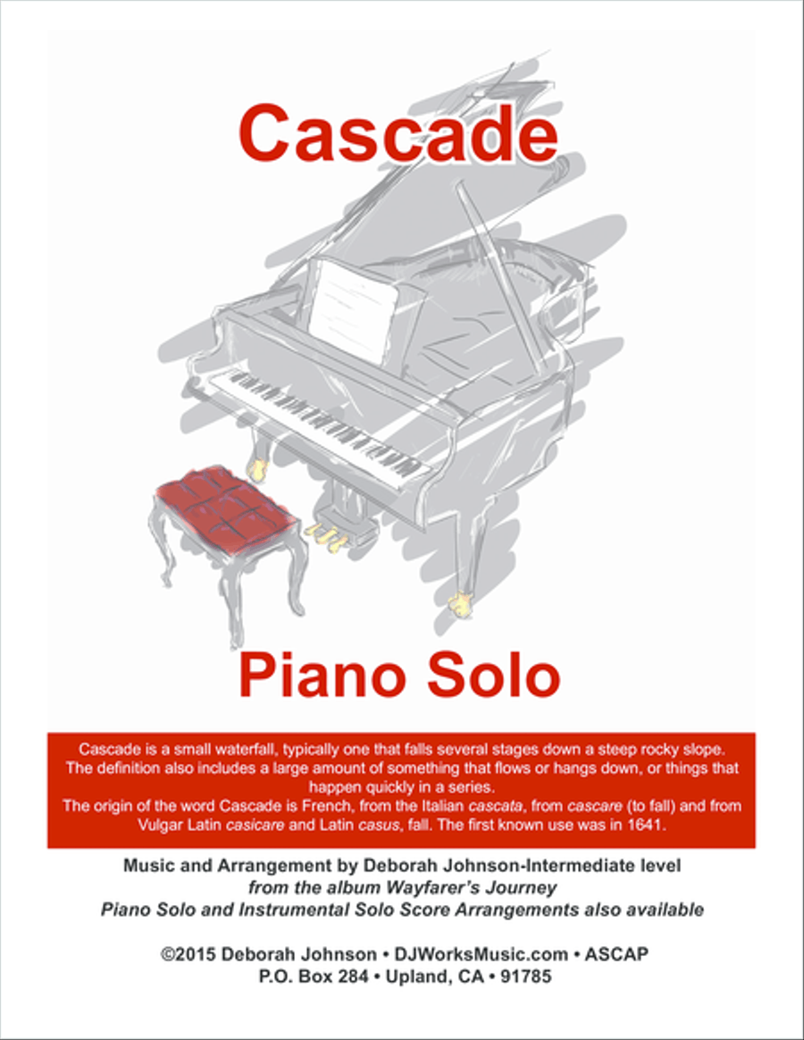 Cascade Piano Solo Guitar scores gallery preview page 1