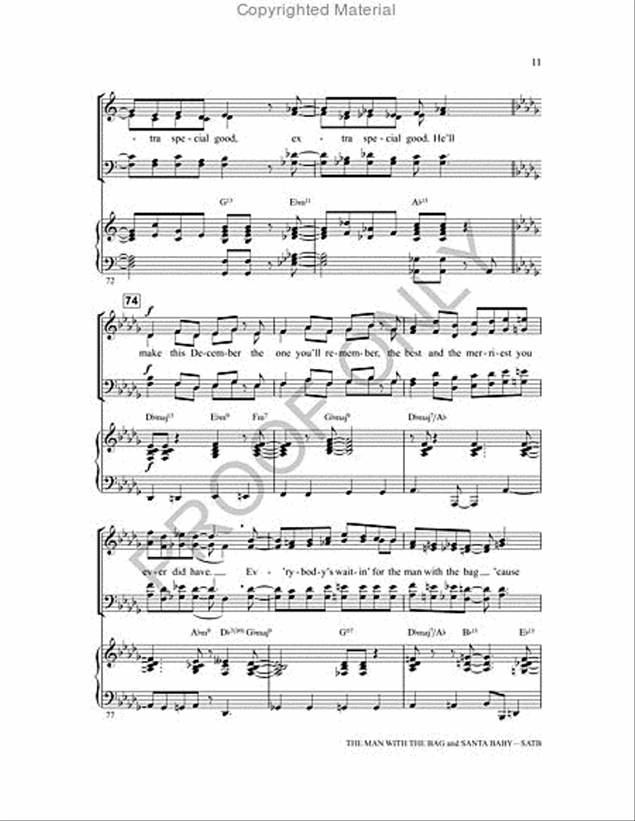 The Man With The Bag And Santa Baby 4-Part scores gallery preview page 11