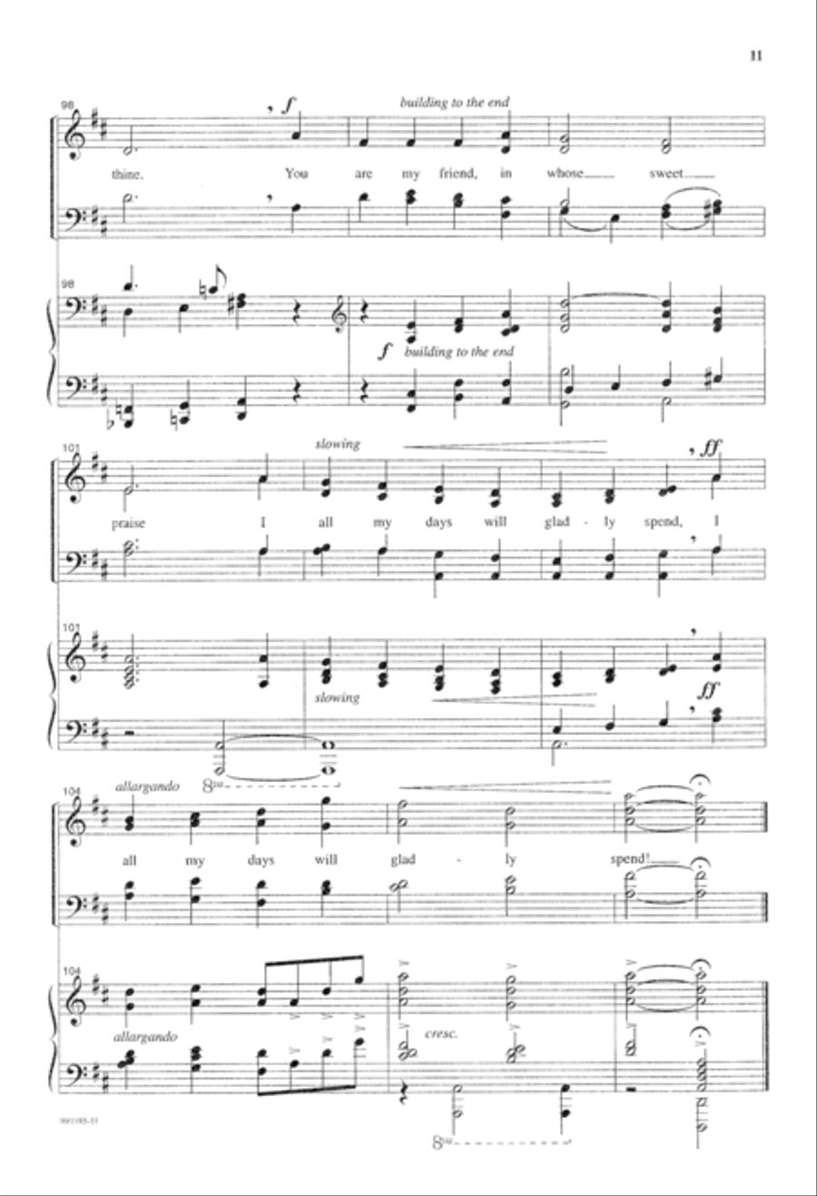 My Song is Love Unknown 4-Part scores gallery preview page 11