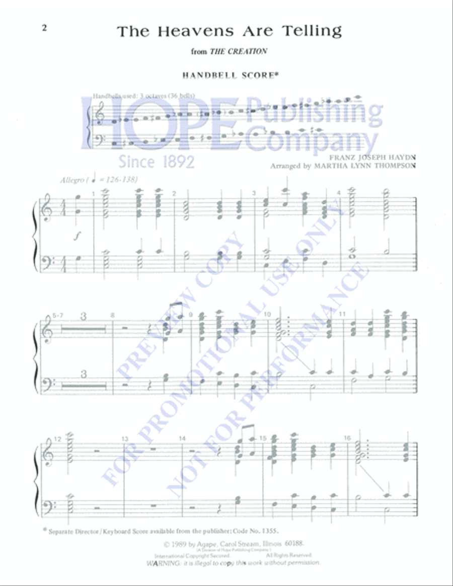 The Heavens Are Telling 3-Octaves scores gallery preview page 2