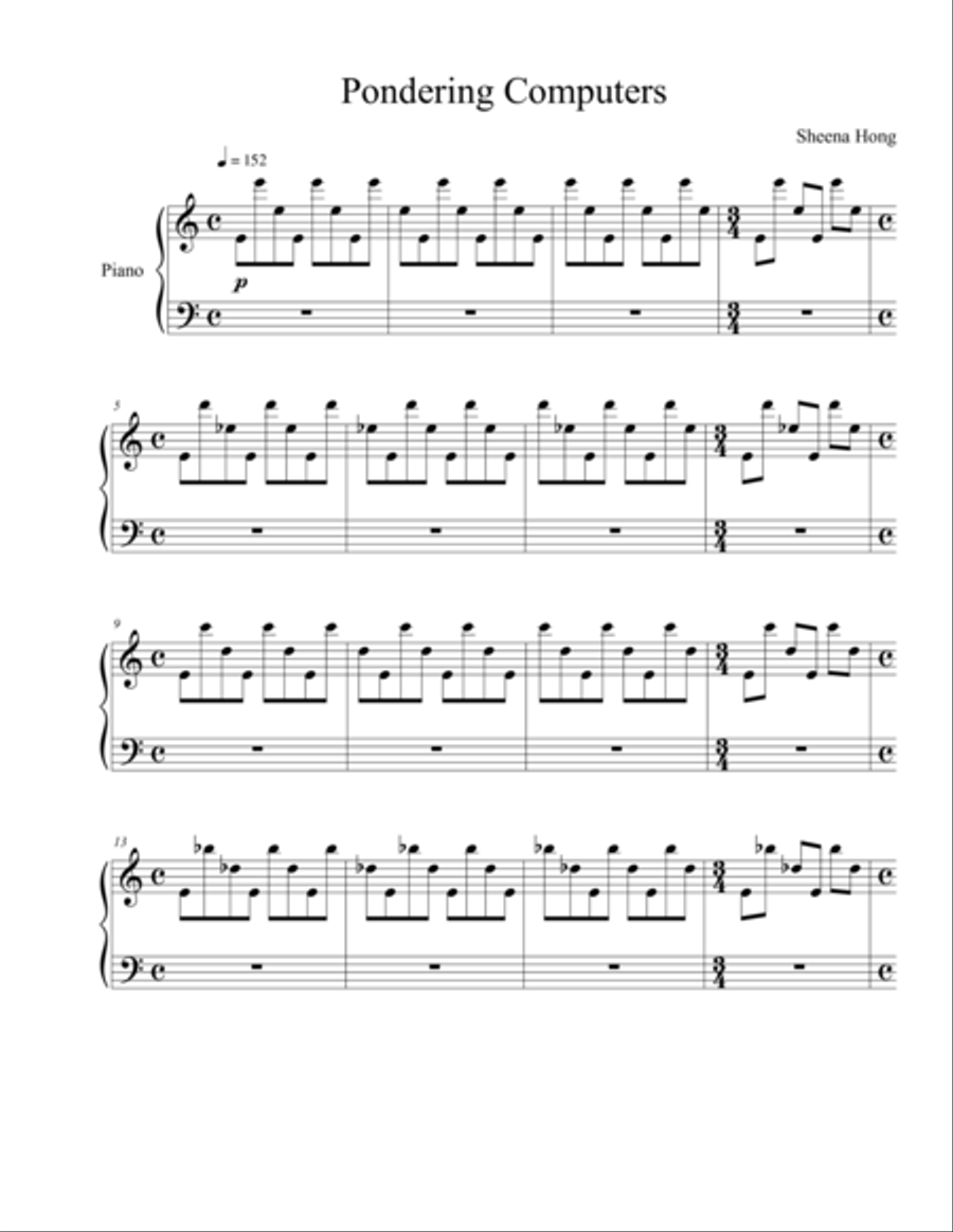 Pondering Computers Piano Method scores gallery preview page 1