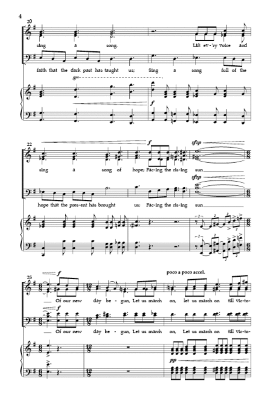 Lift Every Voice and Sing Divisi scores gallery preview page 4