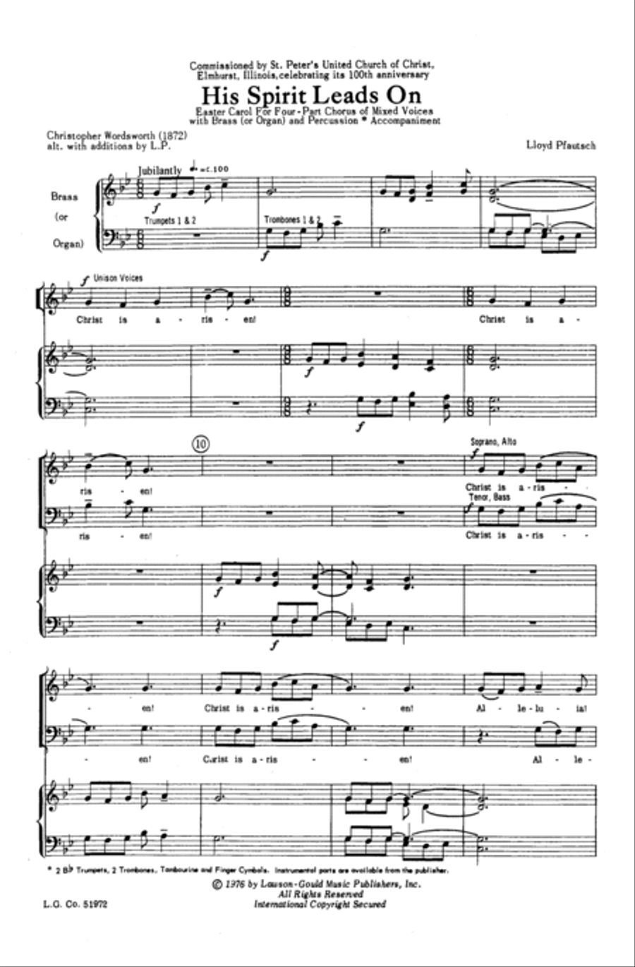 His Spirit Leads On 4-Part scores gallery preview page 9