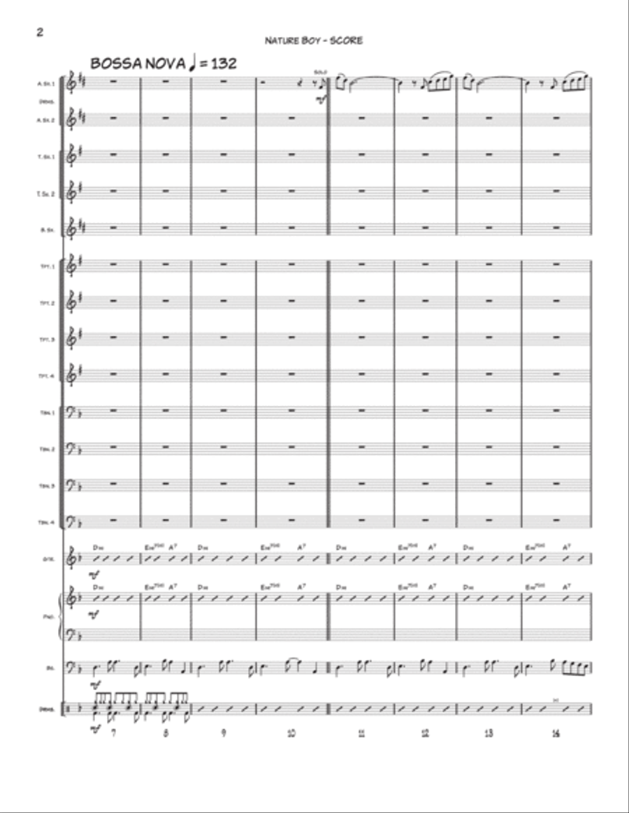 Nature Boy Nature Boy Jazz Ensemble scores gallery preview page 2